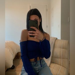 PLT royal blue blouse